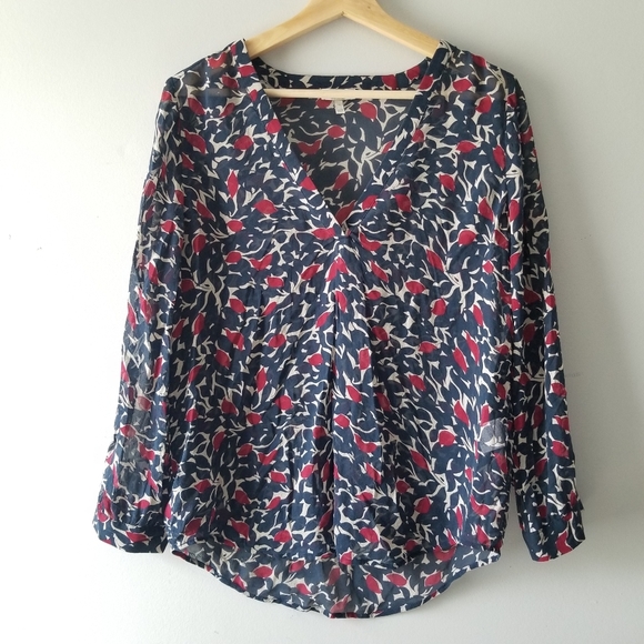 Joie 100% Silk Blouse Printed Small - Picture 1 of 10